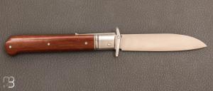 Couteau " Yssingeaux avec garde à bascule et palanquille  " RWL-34 et micarta par Romain Alvarez