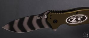 Couteau ZERO TOLERANCE ZT.0350OLTS20 Ken Onion - 20th Anniversary Magnacut Tiger Strip