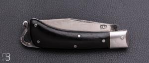    Couteau de poche à cran carré Pierre Henri Monnet - Corne de buffle et 90McV8