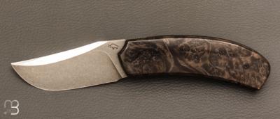  Couteau " custom " par Guy Poggetti - Loupe d'orme stabilisée et Elmax