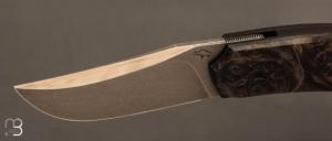  Couteau " custom " par Guy Poggetti - Loupe d'orme stabilisée et Elmax