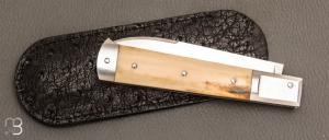   Couteau " custom " par Vincent Lafaye - Mammouth et 14c28n