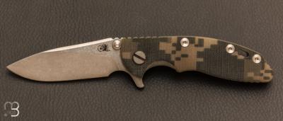 Couteau custom XM-18 Flipper Slicer Digital Camo par Rick Hinderer