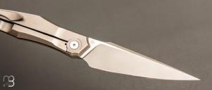    Couteau " custom frame-lock " de Berthelemy Gabriel - La Forge Agab - Titane et RWL34