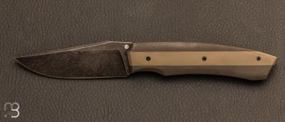 Couteau " custom frame-lock Titane " de Berthelemy Gabriel - La Forge Agab