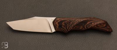 Couteau custom wengé et 90mcv8 par Samuel Jugieau