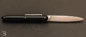 Couteau de poche l'Épicurien avec agrafe Liner 12cm acrylique noire