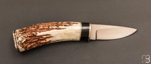    Couteau droit " Cerf " par Charles Roulin