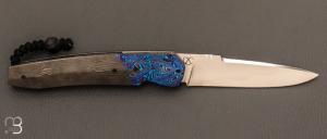  Couteau  "  Custom " par Florian Keller - Fibre de carbone et lame en RWL-34 