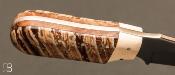 Couteau de collection fixe "Dodu" Ivoire et molaire de Mammouth par Virgilio Munoz