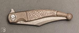   Couteau " Gitano Custom "pliant de Gudy van Poppel - Titane et Böhler N690