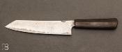 Couteau de cuisine lame damas Suminagashi SGPS et morta par Frederic Maschio