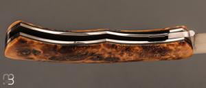  Couteau " Pièce unique " par Joël Grandjean - loupe de marronnier et lame en RWL34