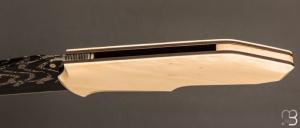    Couteau " custom " de Berthelemy Gabriel - La Forge Agab -  Ivoire de mammouth et damas