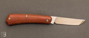  Couteau  " custom slipjoint " Micarta Canvas par Jared Oeser