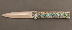    " Dague " custom par Koji Hara - Abalone et lame en Cowry-Y