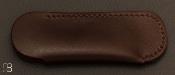  Etui cuir marron pour couteau de poche