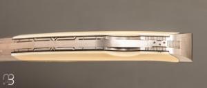  Couteau  "  Marcos Lock-back " pliant artisanal de Cyril Kalisz - Ivoire de phacochère et RWL-34