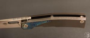    Couteau  " Impulse frame-lock " custom par Torpen Knives - Jérôme Hovaere - Titane / Zircuti et CPM Magnacut