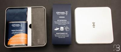 Kit entretien Opinel - Pierre naturelle - Huile - Chiffon microfibre