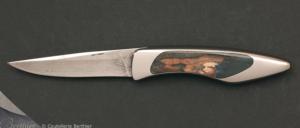 Couteau de poche Chrysalide en Mammouth par Charles Bennica