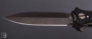   Couteau " Maximus double Edge dagger " par Rick Hinderer - G10 noir et lame en CPM 20CV