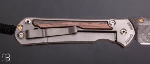    Couteau Sebenza 31 Large Ebène de macassar inlay et damas boomerang  de Chris Reeve - L31-1118