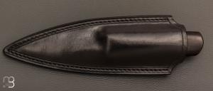   Couteau " Shean Dhu " de Jean Paul Sire - Ébène et acier C130