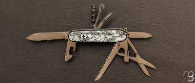  Couteau Suisse Victorinox Huntsman " Damas "