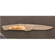 Stag antler folding knife by Emile Bach Van Ben