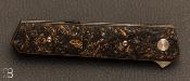 Couteau Böker Kwaiken Compact Flipper Marble Carbon Copper - Limited EDITION - 01BO196