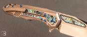 Couteau " Super Sigil " Abalone High Polish Blade par Marfione Custom Knives