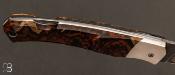Couteau 1820 Berthier par Charles Bennica - Suminagashi et Bois de fer