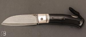   Couteau " Ork "  custom lock-back par Raphaël Durand - Suminagashi SGPS et Richlite®