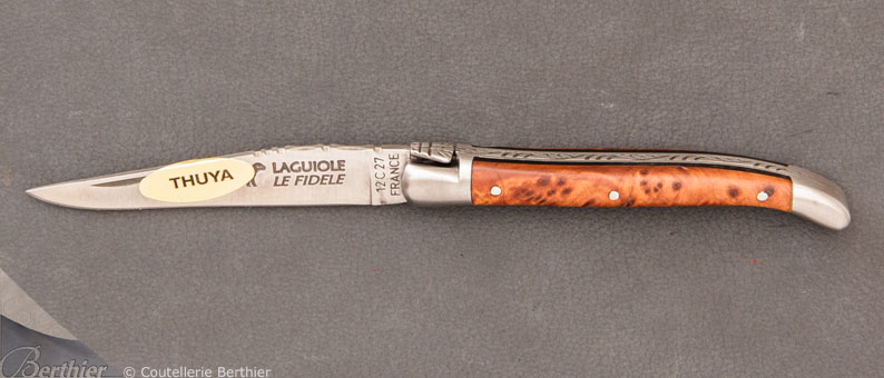 Couteau de poche Laguiole 9cm loupe de thuya par Le Fidèle