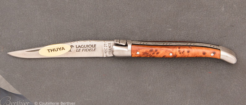 9cm Tuya Burl Laguiole pocket knife