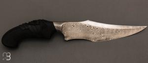 Couteau  "  Crom XXL Samouraï "damas custom fixe de Samuel Lurquin