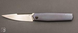   Couteau " Frame-Lock custom " par Florian Dreyer FD-Knives - Titane et RWL34