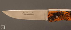 Couteau de poche Le Vosgien en Hêtre stabilisé par Joël Grandjean