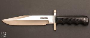 Couteau "  Attack N°14 - 7 1/2" par Randall - Micarta noir Finger Grips