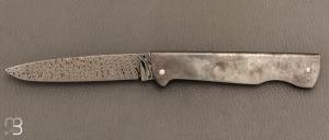  Couteau " Basic " slipjoint custom par Anthony Brochier - Damas