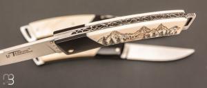 Coffret collection de 3 couteaux "  le Thiers® Scrimshaw " par Fontenille-Pataud