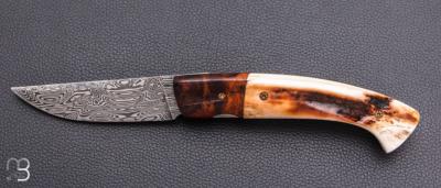  Couteau 1515 collection "Africa" par Manu Laplace - Bois de fer/Phacochère et lame damas