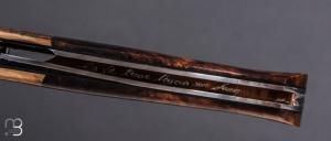   Couteau " 1515 collection Globetrotter " par Manu Laplace - Ronce de noyer et lame damas
