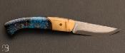Couteau de poche 1515 Loupe de Buis résine nid d'abeille - Damas VG10 Suminagashi