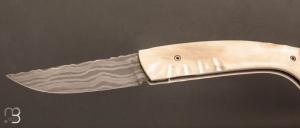 Couteau " 1515 " collection " Primitive " par Manu Laplace - Os de renne