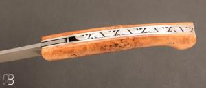  Couteau  "  1515 " par Manu Laplace - Thuya et lame acier inoxydable 12C27