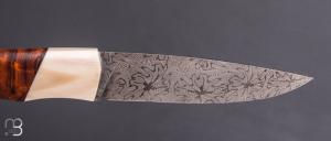   Couteau  " 1820 " par Nicolas Mestrallet - Atelier du couteau de Vaunaveys - Damas mosaïque et bois de fer