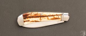    Couteau " 2 Blades Trapper Slip Joint " par Enrique Pena - Mammouth