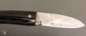  Couteau " Aizto " pliant en corne et lame damas par Citadel